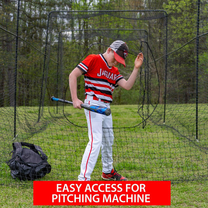 40 Foot Collapsable Batting Cage, Perfect Baseball Batting Cage, Softball Batting Cage, Complete Package with Frame and Netting. Freestanding Portable Batting Cage for Backyard