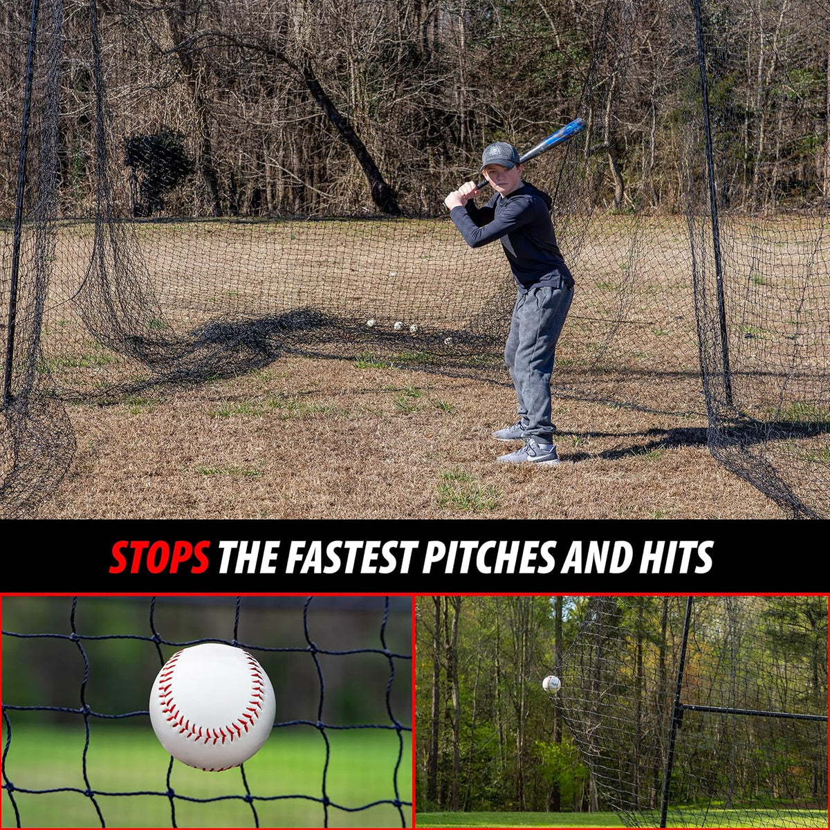 Full 40 and 60 Foot Batting Cage. Perfect Baseball Batting Cage, Softball Batting Cage, Complete Package with Frame and Netting