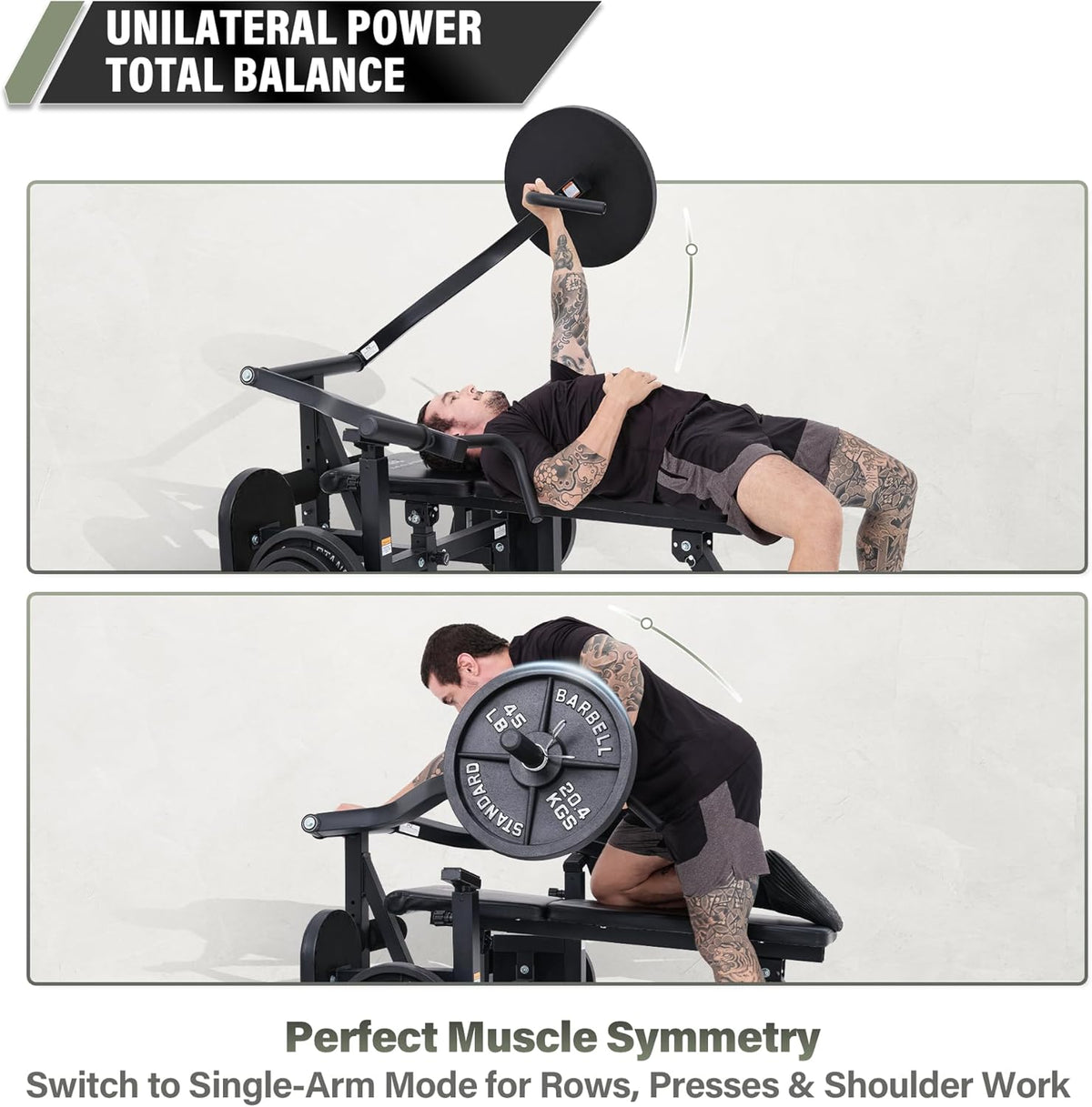 Drone P1 Bench Press Rack with Independent Arms – Adjustable Flat & Incline Bench Press for Chest & AB Workouts – Perfect Home Gym Equipment