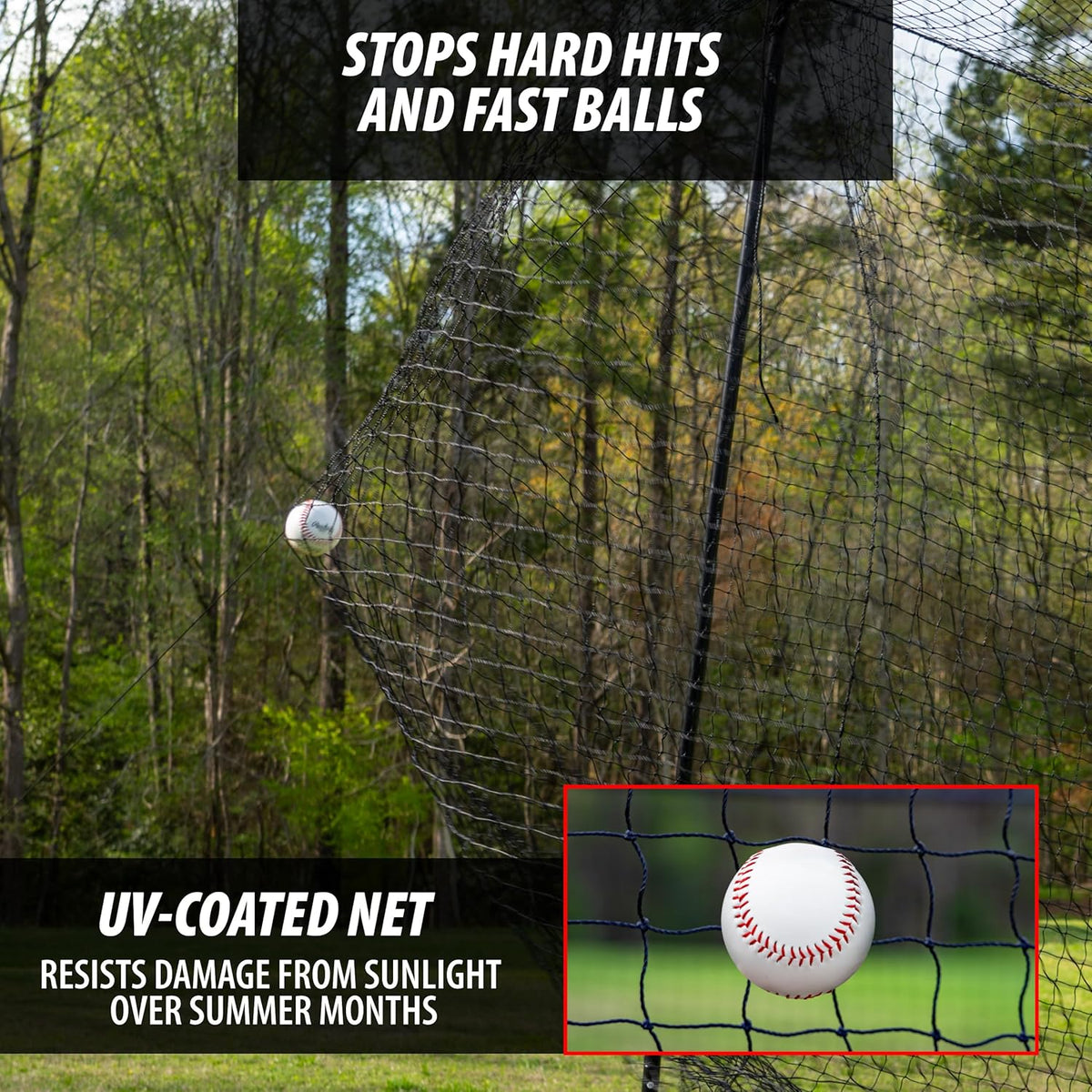 Heavy Duty Baseball & Softball Batting Cage with Wheels – Commercial-Grade Portable Batting Cage for Backyard, Driveway, Training & Club Use | Heavy Steel Frame, Wheels Included | Easy Setup (40 FT)