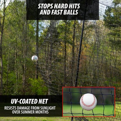 Heavy Duty Baseball & Softball Batting Cage with Wheels – Commercial-Grade Portable Batting Cage for Backyard, Driveway, Training & Club Use | Heavy Steel Frame, Wheels Included | Easy Setup (40 FT)