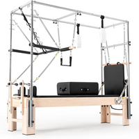 Pilates Reformer Machine Built for Home Studios, Premium Maple Frame, Jump Board, Adjustable Resistance