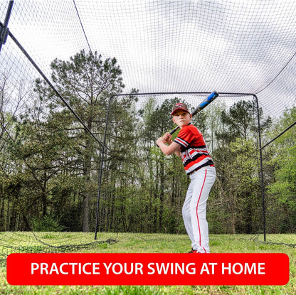 40 Foot Collapsable Batting Cage, Perfect Baseball Batting Cage, Softball Batting Cage, Complete Package with Frame and Netting. Freestanding Portable Batting Cage for Backyard