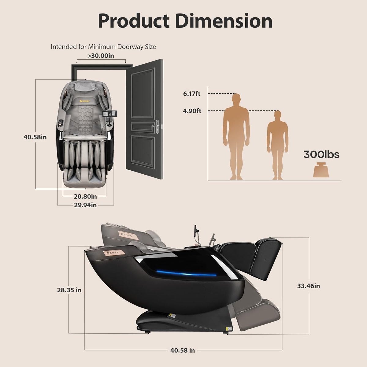 4D Massage Chair Full Body - 53.2" Ultra Long Sl-Track Massage Chair Zero Gravity Massage Recliner with Foot Roller, 10 Modes 6 Technique, 32 Airbags, 3 Core Heating, AI Voice, Yoga Stretch