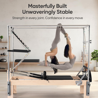 Pilates Reformer Machine Built for Home Studios, Premium Maple Frame, Jump Board, Adjustable Resistance