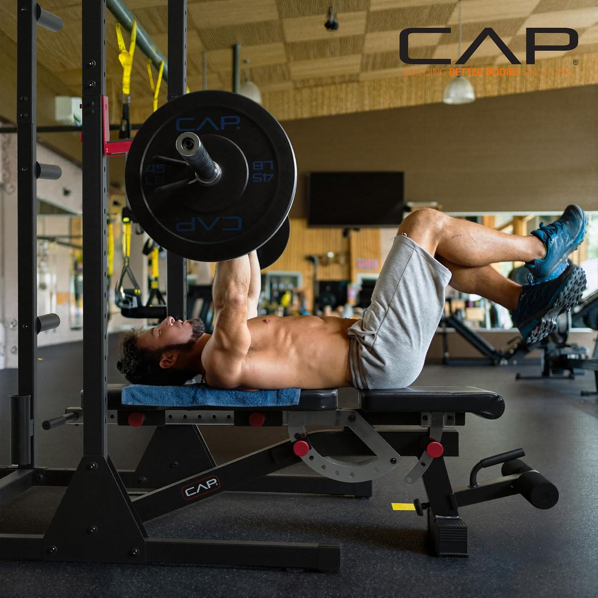 Barbell Power Rack with Pull up Bar & Attachments - Multiple Colors