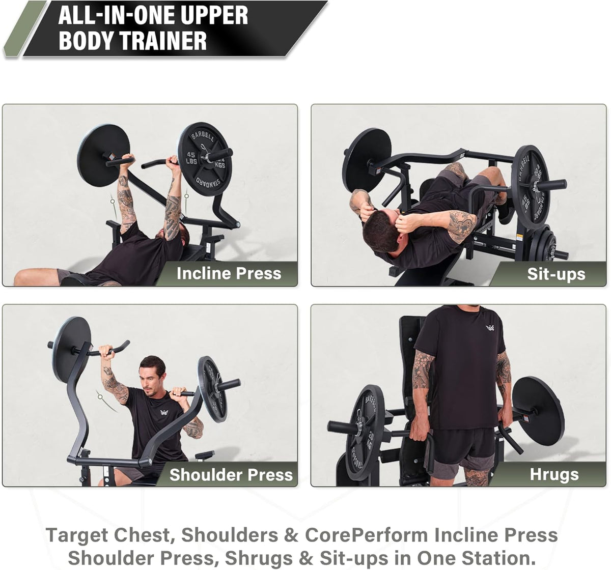 Drone P1 Bench Press Rack with Independent Arms – Adjustable Flat & Incline Bench Press for Chest & AB Workouts – Perfect Home Gym Equipment
