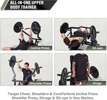Drone P1 Bench Press Rack with Independent Arms – Adjustable Flat & Incline Bench Press for Chest & AB Workouts – Perfect Home Gym Equipment