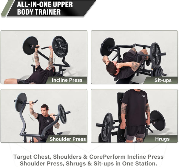 Drone P1 Bench Press Rack with Independent Arms – Adjustable Flat & Incline Bench Press for Chest & AB Workouts – Perfect Home Gym Equipment