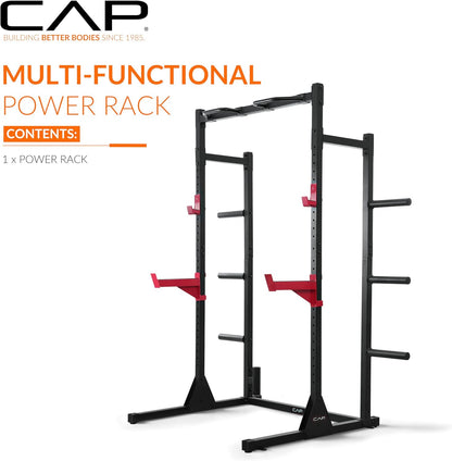 Barbell Power Rack with Pull up Bar & Attachments - Multiple Colors