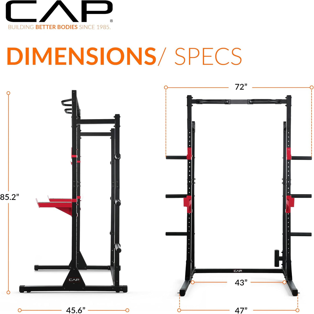 Barbell Power Rack with Pull up Bar & Attachments - Multiple Colors