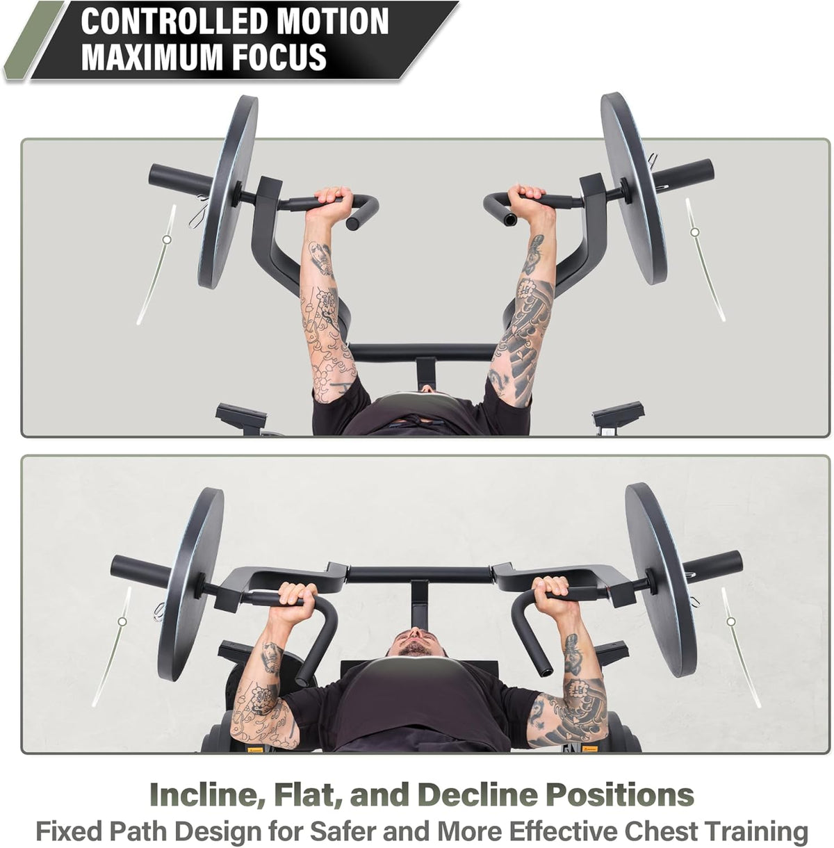 Drone P1 Bench Press Rack with Independent Arms – Adjustable Flat & Incline Bench Press for Chest & AB Workouts – Perfect Home Gym Equipment