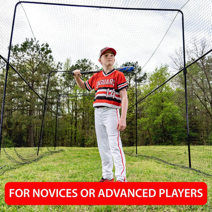 40 Foot Collapsable Batting Cage, Perfect Baseball Batting Cage, Softball Batting Cage, Complete Package with Frame and Netting. Freestanding Portable Batting Cage for Backyard