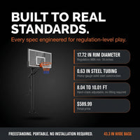 8-10 Ft. Adjustable Height Portable Basketball Hoop Basketball System with Basketball Hoop and Wheels — Results & Stats