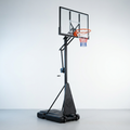 Portable Basketball System Built for Outdoor Play, 8-10 Ft Adjustable Height, Polyc Backboard, Wheels