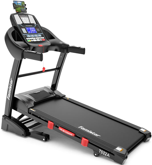 5.1HP Folding Treadmill for Home with 20% Auto Incline, 300-400 LB Capacity, Portable Foldable Treadmill, FREE APP Control, Adjustable Tablet Holder,12Mph Speed,71 Programs,Knee Straps Gift