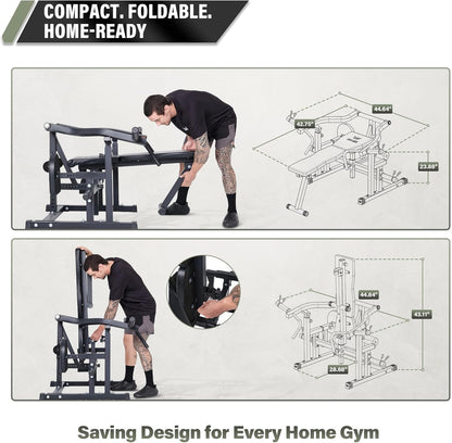 Drone P1 Bench Press Rack with Independent Arms – Adjustable Flat & Incline Bench Press for Chest & AB Workouts – Perfect Home Gym Equipment