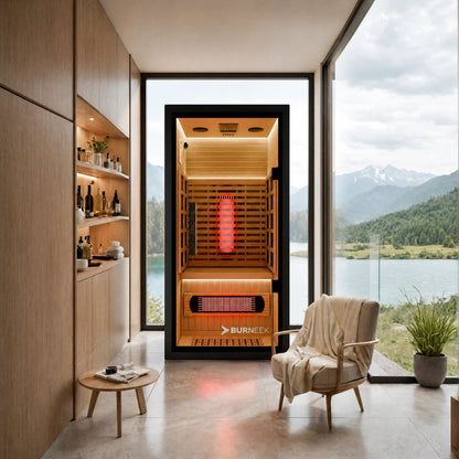 Burneek® Onyxeek: 1-Person Full-Spectrum Quartz Infrared Sauna