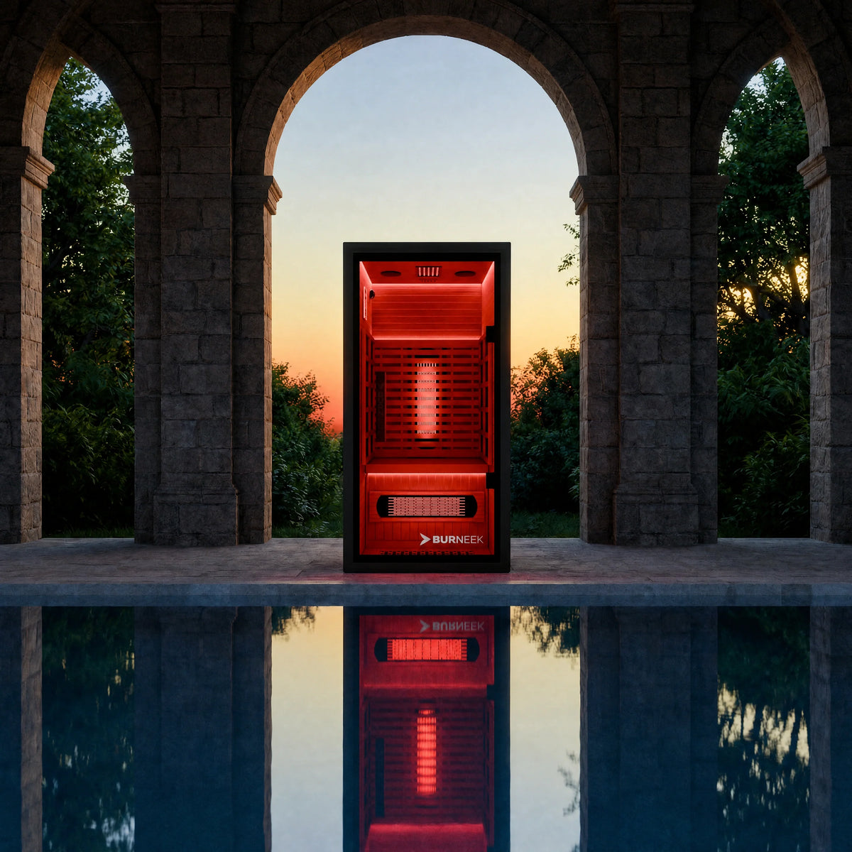 Burneek® Onyxeek: 1-Person Full-Spectrum Quartz Infrared Sauna