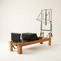 Pilates Reformer Machine Built for Home Studios, Premium Maple Frame, Jump Board, Adjustable Resistance