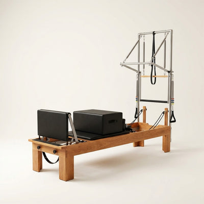 Pilates Reformer Machine Built for Home Studios, Premium Maple Frame, Jump Board, Adjustable Resistance