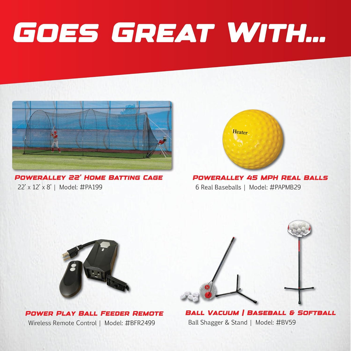 Sports Heavy-Duty Baseball Pitching Machine W/Bonus Ball Feeder - Accurate & Adjustable Pitching Machine for Kids, Teens, and Adults | Ideal for Baseball Training and Practice Sessions