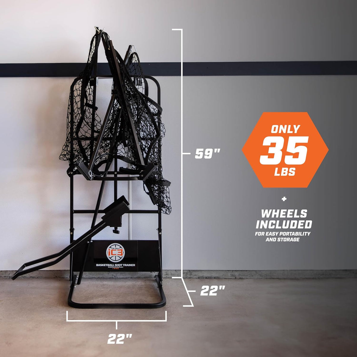 IC3 Basketball Shot Trainer Rebounder with Net Return System