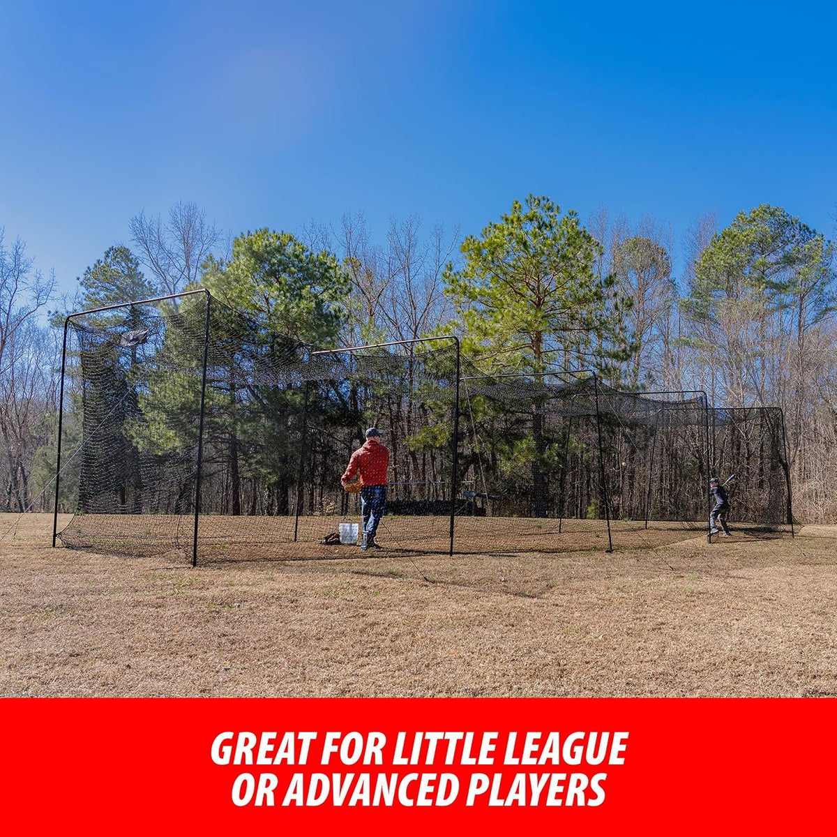 Full 40 and 60 Foot Batting Cage. Perfect Baseball Batting Cage, Softball Batting Cage, Complete Package with Frame and Netting