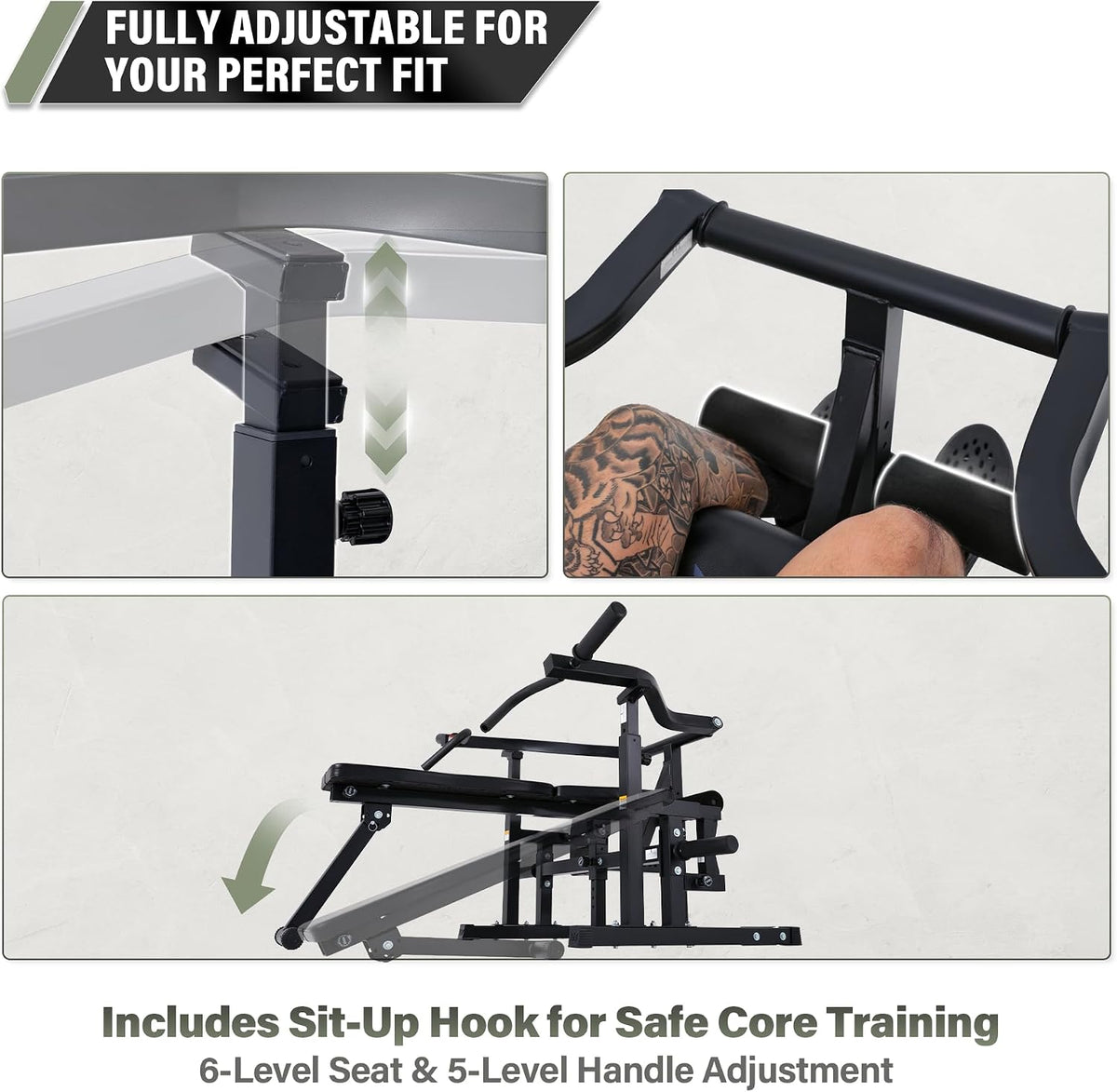 Drone P1 Bench Press Rack with Independent Arms – Adjustable Flat & Incline Bench Press for Chest & AB Workouts – Perfect Home Gym Equipment