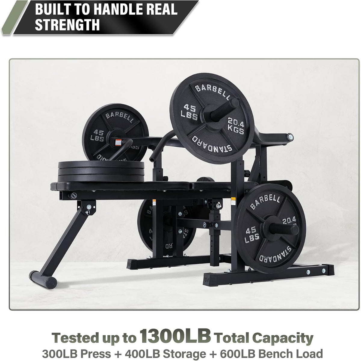 Drone P1 Bench Press Rack with Independent Arms – Adjustable Flat & Incline Bench Press for Chest & AB Workouts – Perfect Home Gym Equipment