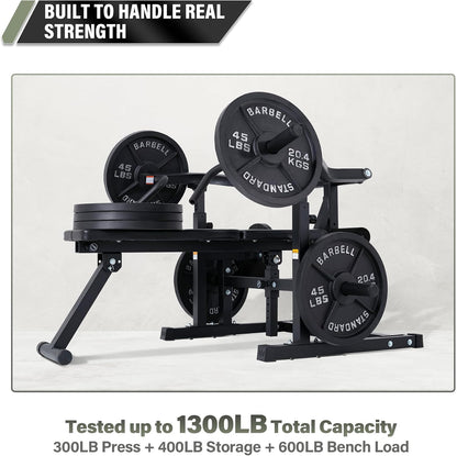 Drone P1 Bench Press Rack with Independent Arms – Adjustable Flat & Incline Bench Press for Chest & AB Workouts – Perfect Home Gym Equipment